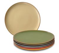 Mora Ceramic Artisan Matte Dinner Plates Set of 6, 10 inch Dish Set - Microwave, Oven, and Dishwasher Safe, Scratch Resistant, Modern Rustic Dinnerware- Kitchen Porcelain Serving Dishes