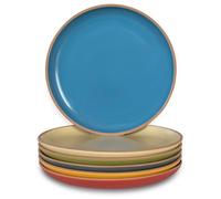 Mora Ceramic Artisan Matte Plates Set, 7.8 in - Set of 6 - The Dessert, Salad, Appetizer, Small Dinner etc Plate. Microwave, Oven, and Dishwasher Safe, Scratch Resistant. Kitchen Porcelain Dish