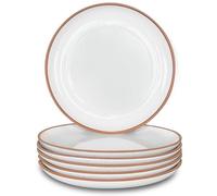 Mora Ceramic Plates Set, 7.8 in - Set of 6 - The Dessert, Salad, Appetizer, Small Dinner etc Plate. Microwave, Oven, and Dishwasher Safe, Scratch Resistant. Kitchen Porcelain Dish - Vanilla White