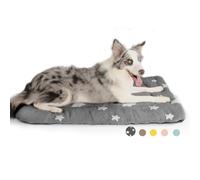 MORA PETS Large Dog Bed Mattress 91 x 58cm Soft Dog Crate Bed Mat Pad Washable Pet Cushion Cute Flat Bedding for Medium and Large Pets Grey
