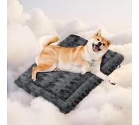 MORA PETS Large Dog Bed Mattress for 30inch Crate, Soft Pet Cushion Warm Bedding Portable Travel Puppy Blanket Pad Mat, 74x46cm, Dark Grey