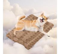 MORA PETS Large Dog Bed Mattress for 30inch Crate, Soft Pet Cushion Warm Bedding Portable Travel Puppy Blanket Pad Mat, 74x46cm, Brown