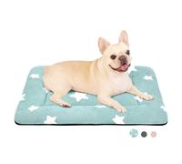 MORA PETS Medium Dog Bed Mattress 76 x 48cm Washable Dog Crate Bed Mat Soft Pet Bedding for 30 inch Cage Flat Puppy Bed Cushion with Anti-Slip Bottom Blue
