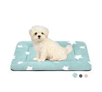 MORA PETS Medium Dog Crate Mattress 60 x 45cm Washable Mat Soft Pet Bedding for 24 Inch Cage Flat Puppy Cushion With Star Pattern Blue