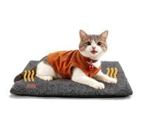 MORA PETS Self Heating Cat Bed Heated Cat Blanket Self Warming Pet Pad Thermal Pet Mat Blanket for Indoor Outdoor Pets Extra Warm Kitten Pad with Removable Cover Non-Slip Bottom Washable 61 x 45cm