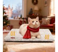 MORA PETS Self Heating Cat Bed Heated Cat Blanket Self Warming Pet Pad with Removable Cover Thermal Kitten Pad Non-Slip Washable 61 x 45cm