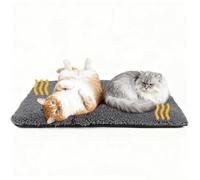 MORA PETS Self Heating Cat Bed Heated Dog Blanket Self Warming Pet Mat Heat Pad for Dogs Indoor Outdoor Thermal Kitten Pad with Removable Cover Non-Slip Washable 74 x 47cm