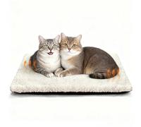 MORA PETS Self Heating Cat Bed Heated Puppy Crate Bed Mat Cat Blanket Self Warming Pet Pad Mat Thermal Kitten Pad with Removable Cover Non-Slip Washable 74 x 47cm