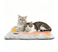 MORA PETS Self Heating Cat Bed Washable Heated Cat Blanket Washable Warming Pet Pad Electric-Free Heat Bed Puppy Cushion Thermal Dog Bed Mat Non-Slip 74 x 47cm