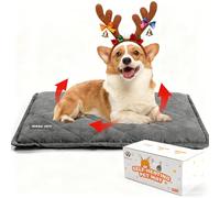 MORA PETS Self Heating Dog Bed for Medium Dogs, Thicker Dog Crate Bed Washable Pet Heating Pad with Removable Cover, Thermal Pet Blanket for Indoor Outdoor, Heated dog Mat with Anti-Slip Base 76x53cm