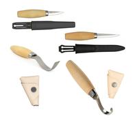 Mora wood carving chisel hook + sheath pack 163/164/106/120 Morakniv spoon bowl