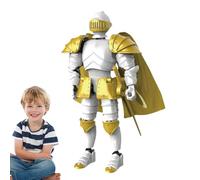 Morable Knight Figures - Medieval Knight Action Figure | Knight Collection Full Figure Mobile 3D Printed, Desk Decoration Medieval Statues, Exquisite Multi-Jointed Figurine From Co