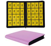 MORABTO Card Binder 16 Compartments Trading Card Binder Holds up to 1408 Cards 44 Sleeves Zip Card Holder Compatible with TCG and Playing Cards - Purple