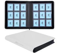 MORABTO Toploader Binder, Holds 324 Top Loaders,9 Pocket Top Loader Binders for 3" x 5" Rigid Cards,Toploader Card Binder for Hard Plastic Top Loaders- White