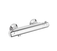 MORADO Luxury Thermostatic Shower Mixer,Modern Thermostatic Shower Bar for Bathroom,Wall Mounted Shower Mixer Valve with Cool Touch Surface,Safety Button at 38°C,Chrome