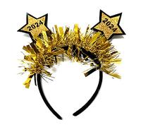 Morain 2024 New Year Headband Happy New Year Headdress Christmas Party Hairhoops Adult Carnival-Party Music Festival Headgear Star Headband Hair Accessories