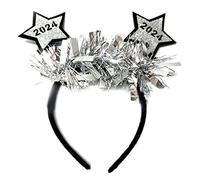 Morain 2024 New Year Headband Happy New Year Headdress Christmas Party Hairhoops Adult Carnival-Party Music Festival Headgear Star Headband Hair Accessories