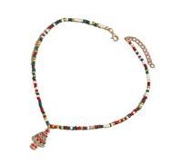 Morain Beautiful Women's Christmas Necklace Adornment With Colorful Beads And Styles Pendant For Fahsion Enthusiasts