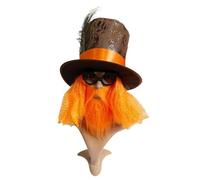 Morain Cosplay Top Caps Adult Teen Halloween Parties Cosplay Top Caps With Beard Practical Adult Hat For Photography Hat Tangerine