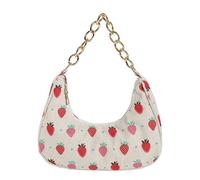 Morain Cotton Shoulder Bag With Print Spacious Compartments Comfortable Underarm Carry Casual Outfit Companion Casual Floral Underarm Bag