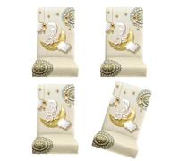 Morain Festival Elastic Seat Cover Middle Eastern Cultural Designs Sturdy Polyester Fabric Easy Cleaning Solution Festival Dining Chair Cover