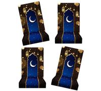 Morain Festival Elastic Seat Cover Middle Eastern Cultural Designs Sturdy Polyester Fabric Easy Cleaning Solution Festival Dining Chair Cover