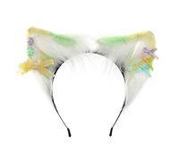 Morain Foxes Ears Cosplay Animal Ears Headwear Halloween Headband Headpiece Costume Accessories With Bowknot Hair Accessories For Womens Girls