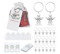 Morain Lucky Angel Keychain Baby Baptism Shower Wedding Souvenir Guest Gift Wedding Decoration Party Christmas Decor Candy Bags Thank You