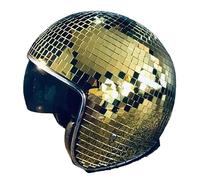 Morain Reflective Helmet Disco Club Glass Cap Shining Disco Ball For Bachelorette Party Sparkly Crystal Club Helmet Outdoor Activities Hat Party Hat Costume