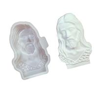 Morain Religious Holy Father Bust Statue Silicone Craft Mold Cement Plasters Casting Artisanal Home Accent Ornament Holy Father Bust Statue Plasters Mold