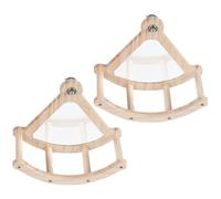 Morain Solid Wood Bird Adventure Ship Chewing Climbing Perches Toy For Media To Large Birds Safe Wooden Bird Accessories