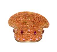 Morain Sparkling Captain Hat Crystal Sequins Hat For Bachelorette Party Captain Disco For Actor Actress Birthdays Gift