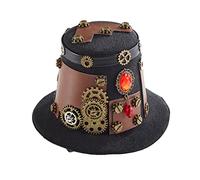 Morain Steampunk Top Hat Steampunk Fascinator Time Traveler Hat Gay Halloween Accessories Top