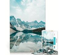 Moraine Lake Canada Jigsaw Puzzles for Adults 1000 Pieces Sharp Mind Bright Color Family Activity Wall Art (38x26cm)