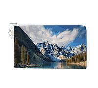 Moraine Lake Canoes Coin Purse with Key Ring Cute Change Purse Travel Portable Keychain Wallet with Zipper for Women Men, style, One Size, Floral