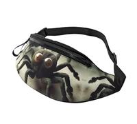 Moraine Lake Canoes Fanny Pack for Women Men Fashion Waist Pack Adjustable Belt Bag for Workout Running Travelling Casual Waist Bag, Funny Spider, One Size