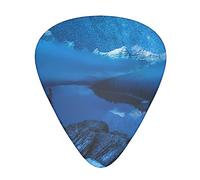 Moraine Lake in a starry winter night Printed Guitar Picks Personalized Guitar Plectrums 12 Pcs For Acoustic Guitar Electric Guitar And Bass Bulk Guitar Pick One Size