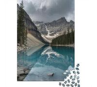 Moraine Lake Reflection in Banff National Par Jigsaw Puzzle, 1000 Piece | As a Christmas gift idea: Adult jigsaw puzzle with 1000 pieces offers a longer activity for the holidays.