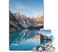 Moraine Lake Reflection Puzzle for Adults 1000pcs (70x50cm) | Enjoy a weekend puzzle activity around the table for calm focus.