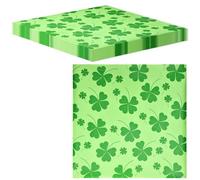 MORAINJAY 100Pcs Greaseproof Paper Sheets, Wax Paper Sheets for Chips, Basket Liners Oil-Proof Baking Paper for Burger Sandwich Food, St. Patrick's Day Four-Leaf Clover (30x30cm)
