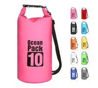 MORAINJAY 10L Rose Red Dry Bags, Waterproof Bag with Long Adjustable Shoulder Strap,Large/Small Capacity 2L 5L 10L 15L 20L 30L Dry Sack for Outdoor Camping,Rafting,Swimming,Boating,Surfing
