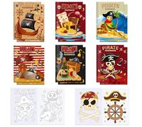 MORAINJAY 12 Mini Colouring Books for Kids, Colouring Books Children, Mini Coloring Book for Party Bags, Small Coloring Book for Boys and Girls Birthday Favours (Pirates)