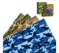 MORAINJAY 12 Sheets Camouflage Wrapping Paper, Green Blue Brown Camo Gift Wrap, Boys Birthday, Kids Party, Men's Gift Wrapping, Party Supplies Decorations, 68 x 50 cm, 12 Folded Sheets