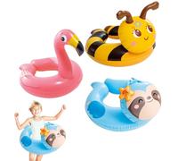 MORAINJAY 1Pcs Swimming Ring for Kids 3-6,58CM/22.8″ Moltres/Bee/Raccoon Inflatable Pool Float for Swimming Pool,Summer Water Toys for Swimming Pool,Durable Rubber Ring for Beach Pool Water Party