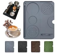MORAINJAY 2 in 1 Coffee Tamper Mat,20x25cm Grey Espresso Silicone Mat,Dishwasher-Safe,Durable,Multifunction 51mm/53mm/58mm Barista Grade Non-Slip Espresso Accessory for Home&Commercial Bars
