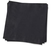 MORAINJAY 20Pcs Black Party Napkins, 6.5inch Serviettes for Birthday, Wedding, Picnic - Solid Color Table Decors, Party Supplies for 16 Guests
