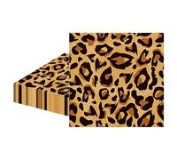 MORAINJAY 20Pcs Leopard Napkins,Jungle Safari Animal Texture Paper Napkins,6.5inch Party Luncheon Napkins,Cocktail Serviettes Table Decorations for Birthday,Zoo Jungle Safari Themed Party Supplies