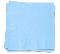 MORAINJAY 20Pcs Party Napkins,Light Blue Napkin for Birthday,6.5inch Birthday Serviettes Party Tableware,Solid Color Table Decors for Birthday,Wedding,Picnic,Light Blue Party Supplies for 16 Guests