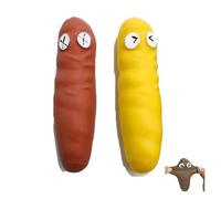 MORAINJAY 2Pcs Red and Yellow Fake Poo Stress Relief Ball,Stretchy Stress Relief Toy for Men Women,Joke Prank Present Party Bag Fillers for Girls Boys,Christmas Stocking Filler for Teen Kids