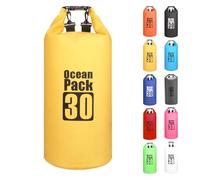 MORAINJAY 30L Yellow Dry Bags, Waterproof Bag with Long Adjustable Shoulder Strap,Large/Small Capacity 2L 5L 10L 15L 20L 30L Dry Sack for Outdoor Camping,Rafting,Swimming,Boating,Surfing